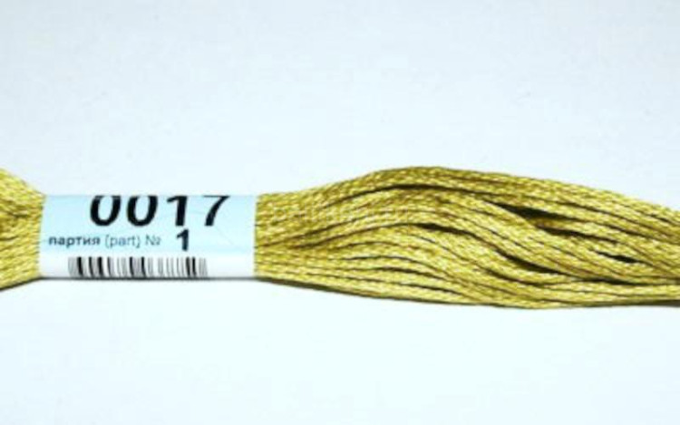 Нитки для вышивания "GAMMA" мулине ( 0001-0206 ) х/б 24 x 8 м №0017 св.оливковый