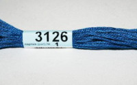 Нитки для вышивания "GAMMA" мулине ( 3071-3172 ) х/б 24 x 8 м №3126 синий