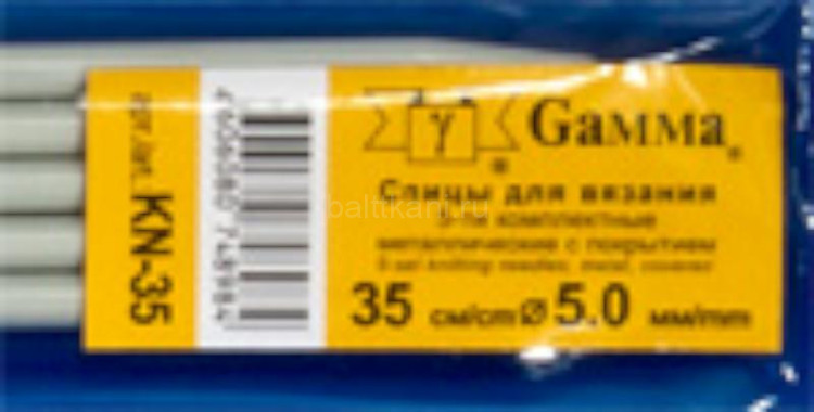 Распродажа.Спицы GAMMA 5-ти компл. KN-35 металл d 5.0 мм 35 см с покрытием