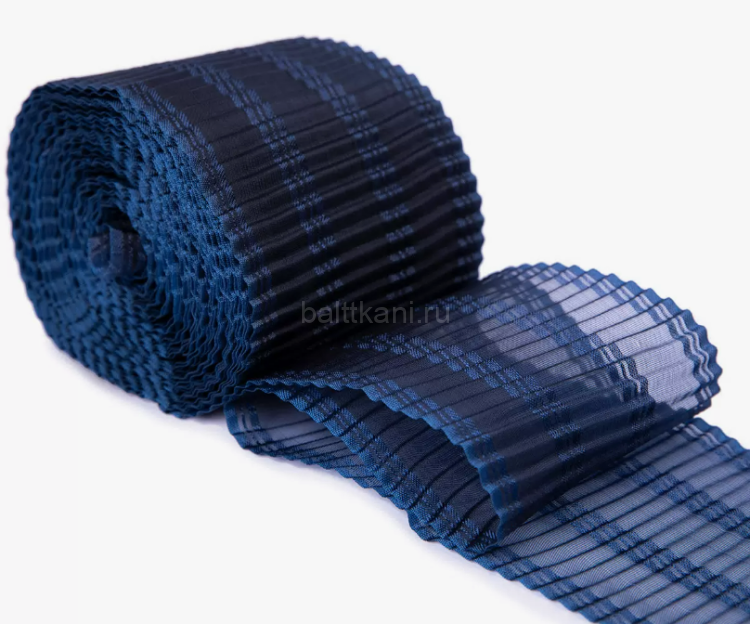Лента капрон. гофрированная 1с92 ш.82 мм №167 синий уп.9,5м