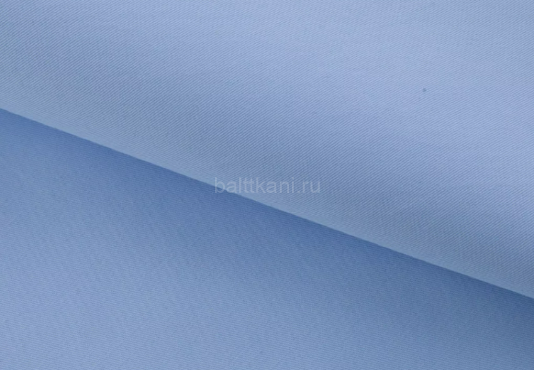 Ткань рубашечная ш-150см 58п/э/42 хл.пл.115гр./м2 арт.101/3 цв.голубой однот.