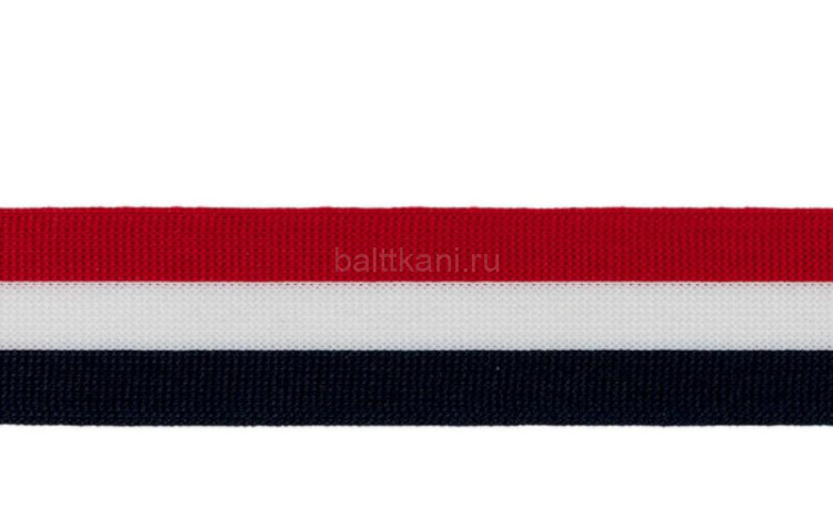 Лента декор. лампасная "BLITZ" 25мм.22,8±0,5 м. LMPJ-30 №01 син/бел/красн