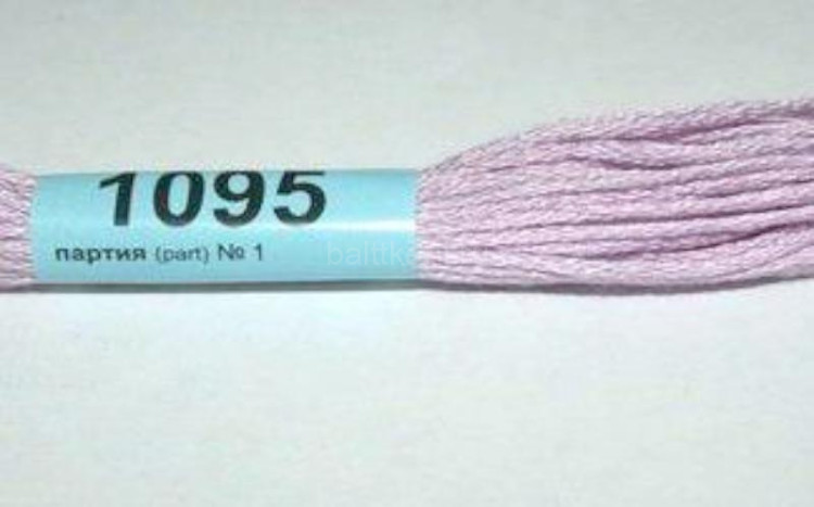 Нитки для вышивания "GAMMA" мулине ( 0820-3070 ) х/б 24 x 8 м №1095 св.сиреневый