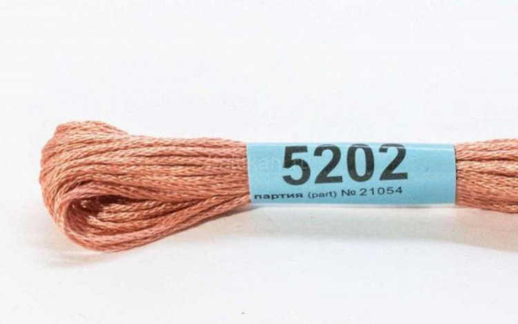 Нитки для вышивания "GAMMA" мулине ( 3173-6115 ) х/б 24 x 8 м №5202 св.коричневый