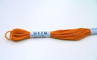 Нитки для вышивания "GAMMA" мулине ( 3173-6115 ) х/б 24 x 8 м №5178 оранжевый