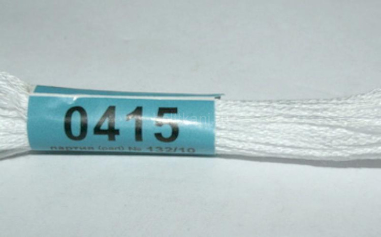 Нитки для вышивания "GAMMA" мулине ( 0207-0819 ) х/б 24 x 8 м №0415 БЕЛЫЙ