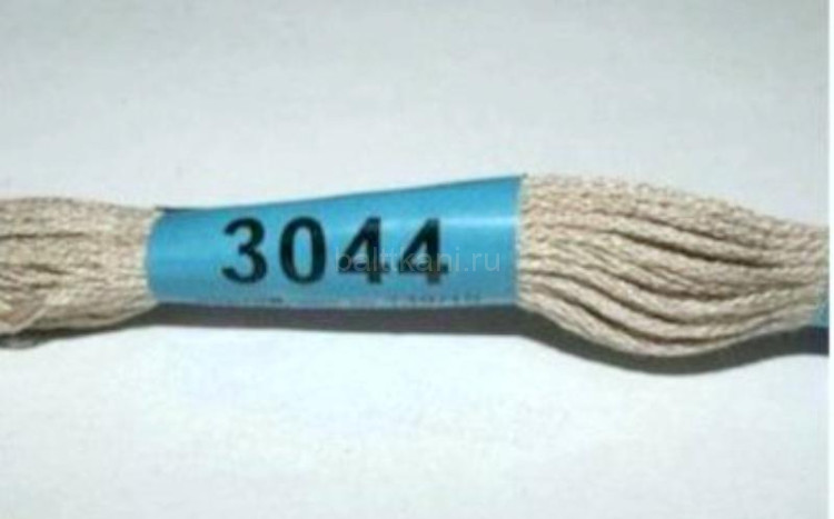 Нитки для вышивания "GAMMA" мулине ( 0820-3070 ) х/б 24 x 8 м №3044 беж.-серый