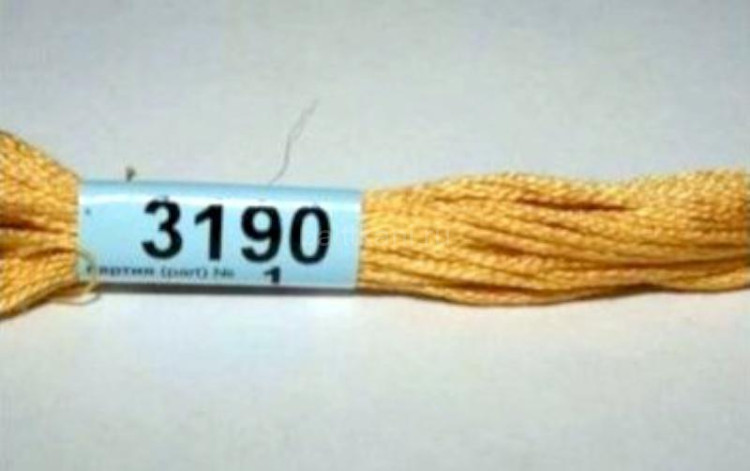 Нитки для вышивания "GAMMA" мулине ( 3173-6115 ) х/б 24 x 8 м №3190 гр.желтый