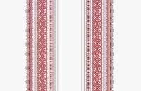 Ткань "Рогожка"  ш-1,5м  100%х/б пл.150гр/м2 арт.11247/1 русс.нар.узор на белом