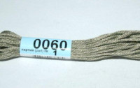 Нитки для вышивания "GAMMA" мулине ( 0001-0206 ) х/б 24 x 8 м №0060 зел-серый