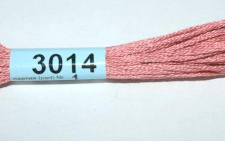 Нитки для вышивания "GAMMA" мулине ( 0820-3070 ) х/б 24 x 8 м №3014 т.розовый