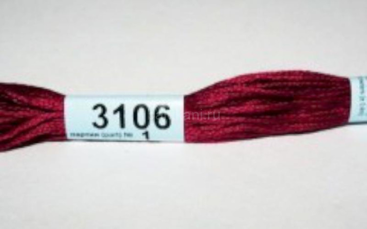 Нитки для вышивания "GAMMA" мулине ( 3071-3172 ) х/б 24 x 8 м №3106 лиловый