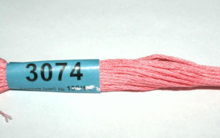 Нитки для вышивания "GAMMA" мулине ( 3071-3172 ) х/б 24 x 8 м №3074 розовый