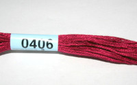Нитки для вышивания "GAMMA" мулине ( 0207-0819 ) х/б 24 x 8 м №0406 вишневый