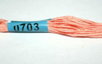 Нитки для вышивания "GAMMA" мулине ( 0207-0819 ) х/б 24 x 8 м №0703 персиковый