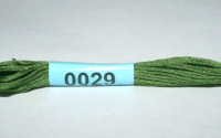 Нитки для вышивания "GAMMA" мулине ( 0001-0206 ) х/б 24 x 8 м №0029 хаки-зеленый