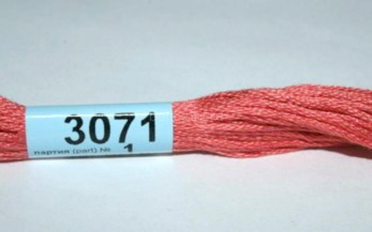 Нитки для вышивания "GAMMA" мулине ( 3071-3172 ) х/б 24 x 8 м №3071 гр.розовый