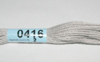 Нитки для вышивания "GAMMA" мулине ( 0207-0819 ) х/б 24 x 8 м №0416 св.серый
